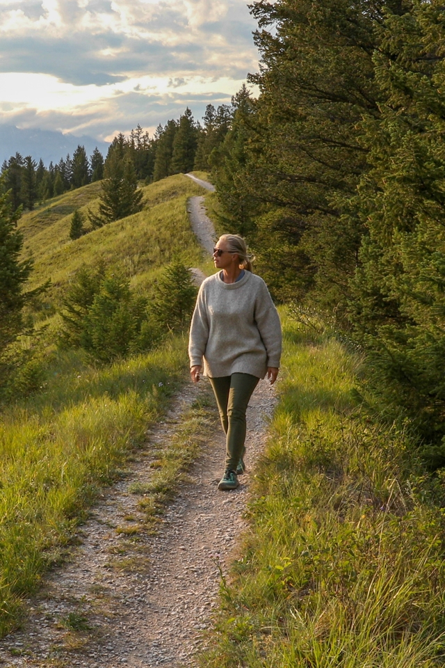 Woman in the woods